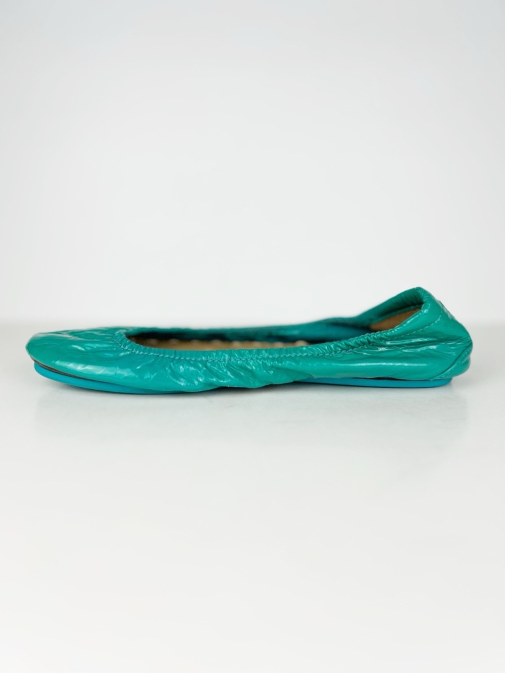 Tieks Turquoise Patent Leather Ballet Flats Size 5 - Picture 6 of 11